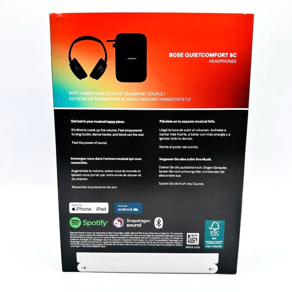 Bose QuietComfort SC Bluetooth Wireless Over-Ear Headphones - Black - New/Sealed - Picture 6 of 13